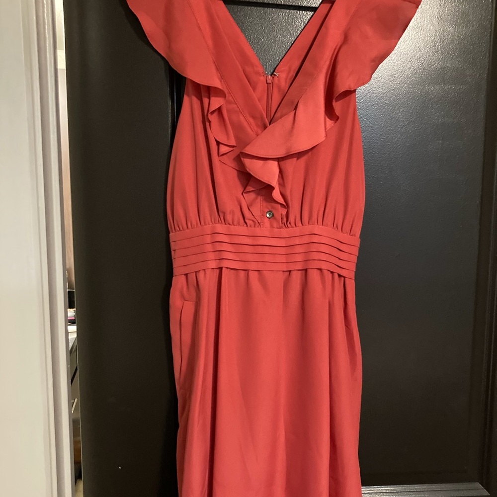 BCBG coral dress